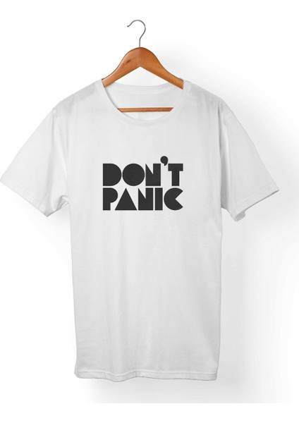 Don'T Panic Unisex-Kadın Beyaz T-Shirt