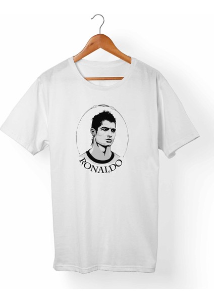 Cristian Ronaldo Cr7 Unisex-Kadın Beyaz T-Shirt