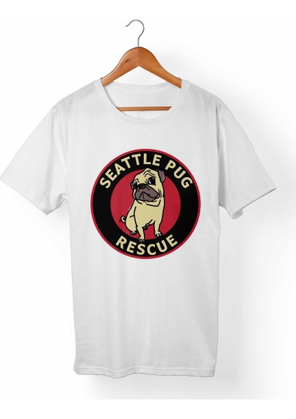 Pug Dog Beyaz T-Shirt