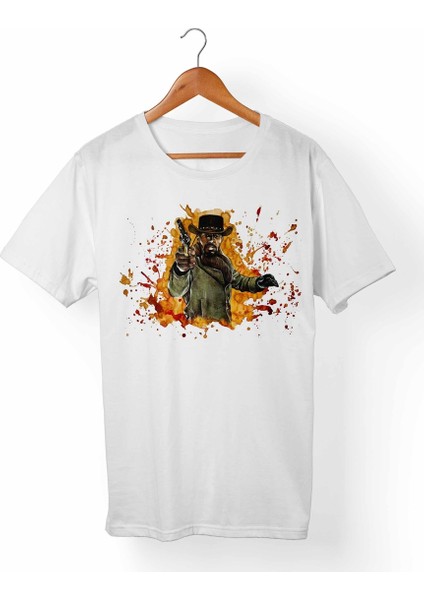 Django-Zincirsiz Beyaz T-Shirt