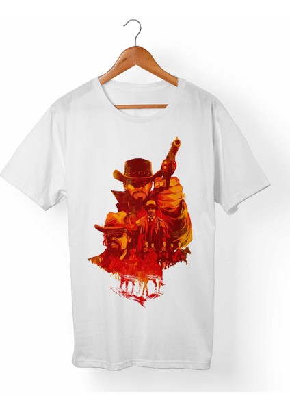 Django-Zincirsiz Beyaz T-Shirt