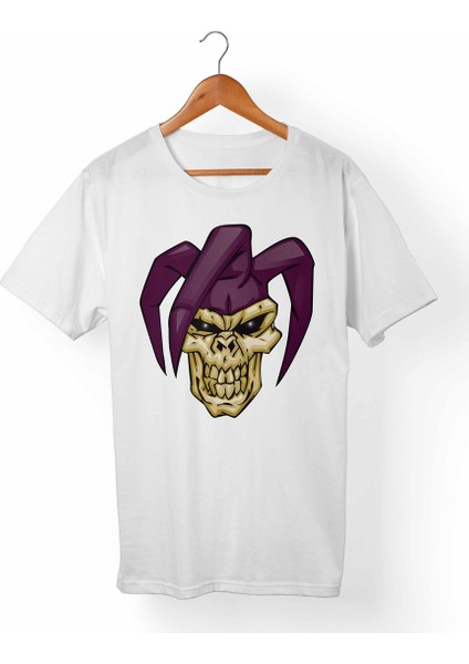 Kuru Kafa-Skull Beyaz T-Shirt