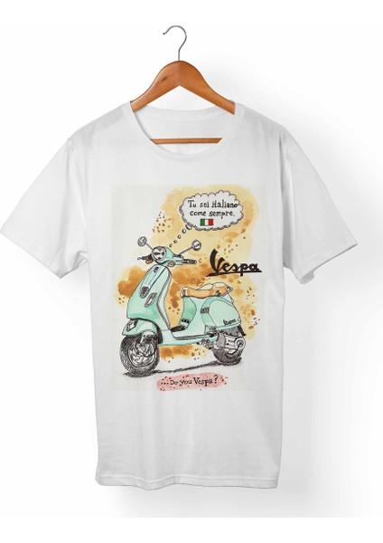 Vespa Beyaz T-Shirt