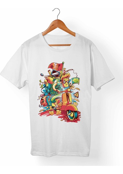 Vespa Beyaz T-Shirt