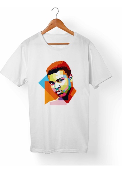 Muhammed Ali Beyaz T-Shirt