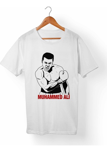 Muhammed Ali Beyaz T-Shirt