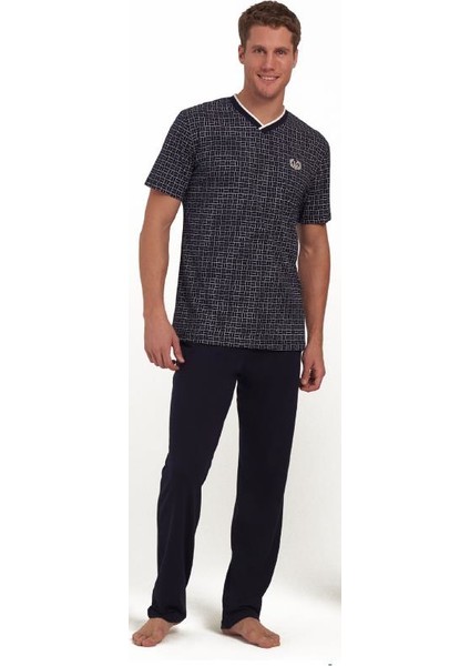 3105 Erkek Pijama Takımı Lacivert