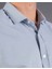 Slim Fit Mavi Armürlü Erkek Gömlek 4