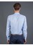 Slim Fit Mavi Armürlü Erkek Gömlek 3