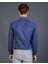 Slim Fit Armürlü Mavi Erkek Gömlek 3