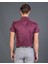 Slim Fit Kısa Kol Bordo Erkek Gömlek 3