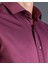 Slim Fit Kısa Kol Bordo Erkek Gömlek 4