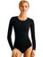 Bisiklet Yaka Uzun Kollu Çıtçıtlı Body 4058 1