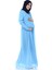Baby Shower Melek Kol Tesettür Bebe Mavi Hamile Elbisesi 1