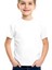 Düz Baskısız Basic Beyaz Kısa Kollu Unisex Çocuk T-Shirt 1