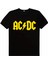 Acdc Logo Siyah Kısa Kollu Unisex Çocuk T-Shirt 2