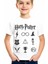 Hp Semboller Beyaz Kısa Kollu Unisex Çocuk T-Shirt 1
