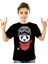 Bandanalı Panda Siyah Kısa Kollu Unisex Çocuk T-Shirt 1