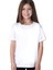 Düz Baskısız Basic Beyaz Kısa Kollu Unisex Çocuk T-Shirt 1