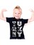 Türkiye Harfler Siyah Kısa Kollu Unisex Çocuk T-Shirt 1