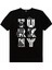 Türkiye Harfler Siyah Kısa Kollu Unisex Çocuk T-Shirt 2