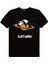 Satürnde Panda Siyah Kısa Kollu T-Shirt 1