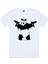 Uzi Tabancalı Panda Beyaz Kısa Kollu Kadın Kadın T-Shirt 2