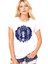 Kızılderili Kız Beyaz Kısa Kollu Kadın Kadın T-Shirt 1
