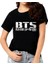 Bts Siyah Kısa Kollu Kadın Kadın T-Shirt 1