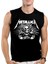 Metallica Kurukafa Siyah Kesik Kol Kolsuz T-Shirt Atlet 2