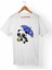 Panda Şemsiye Baskılı Unisex-Erkek Beyaz T-Shirt 1