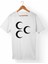 Ay Yıldız Türk-Bozkurt Unisex-Erkek Beyaz T-Shirt 1