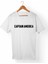Captain America Unisex-Kadın Beyaz T-Shirt 1