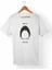 Penguen Baskılı Unisex-Kadın Beyaz T-Shirt 1