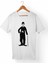 Charlie Chaplin Unisex-Erkek Beyaz T-Shirt 1