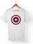 Captain America Unisex-Kadın Beyaz T-Shirt 1