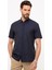 Erkek Lacivert Regular Fit Kısa Kollu Gömlek 50203461-VR033 1