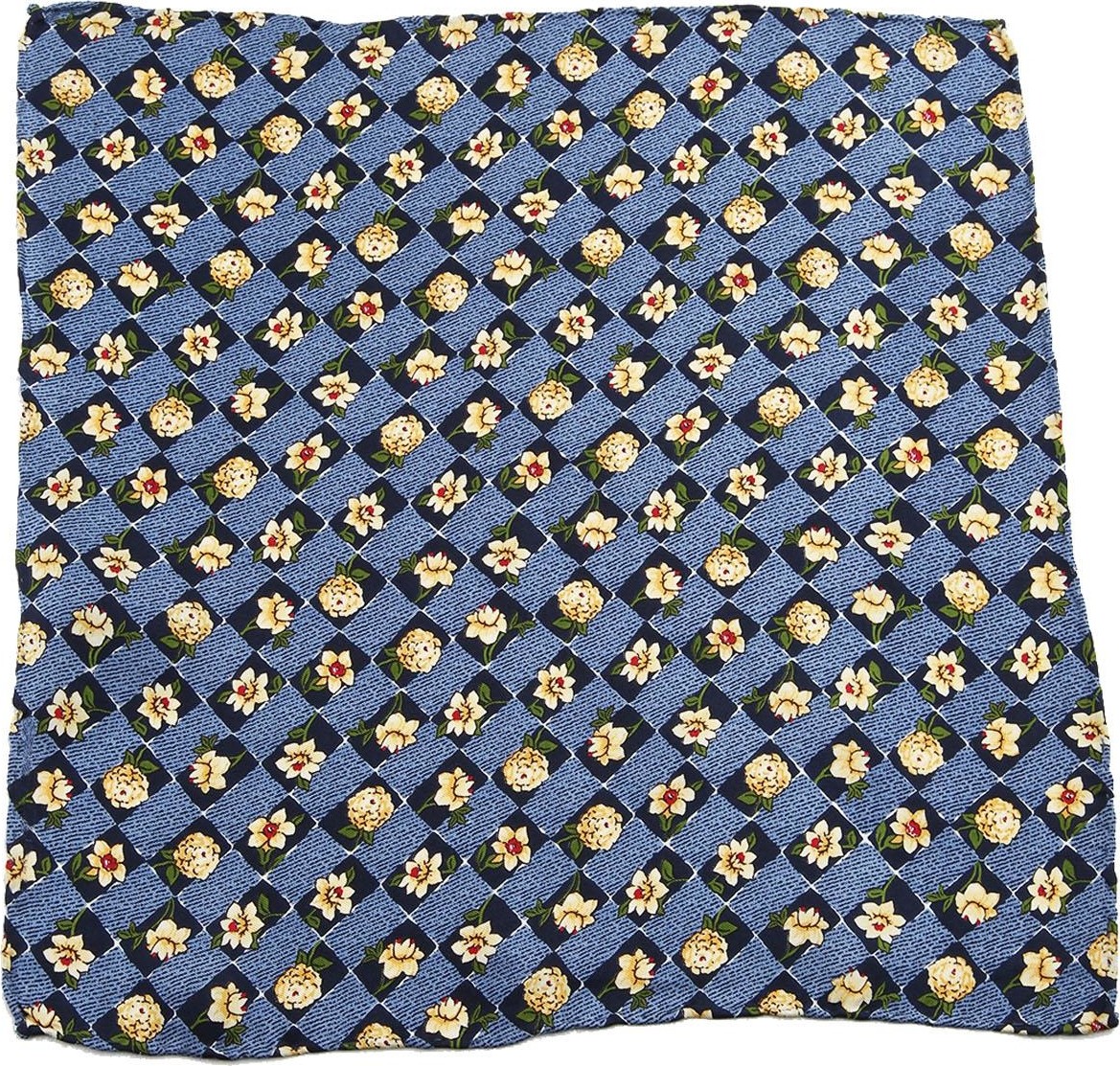 La Pescara Mavi Motif Baskılı İpek Mendil SPS173 görsel 2