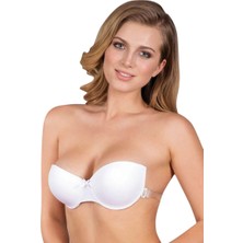 Anıl Arkası Şeffaf Balenli Push Up Sütyen 3689