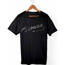 Muggkuppa Atatürk Unisex-Bayan  Siyah Tişört