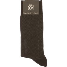 The Don Desenli Merserize Erkek Çorap Siyah