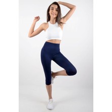 Wotto Collection Viscon Düz Kapri Tayt Lacivert