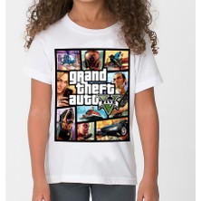 TakeTshirt Gta5 Çocuk T-Shirt Beyaz Unisex