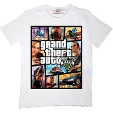 TakeTshirt Gta5 Çocuk T-Shirt Beyaz Unisex