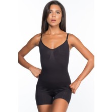 Emay 2059 Karın Msj Özlk Kısa Paçalı Boxeri Boy Korsesi Siyah