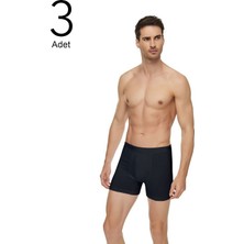 Tutku Elit 1251 Elastan Modal Siyah Erkek Boxer 3'lü
