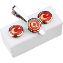 La Pescara Ay Yıldız Kol Düğmesi ve Kravat İğnesi KD791