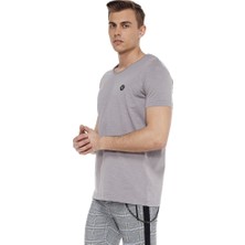 Cipo&Baxx CT522 Geniş Yaka Rahat Kalıp Siyah Basic Erkek T-Shirt