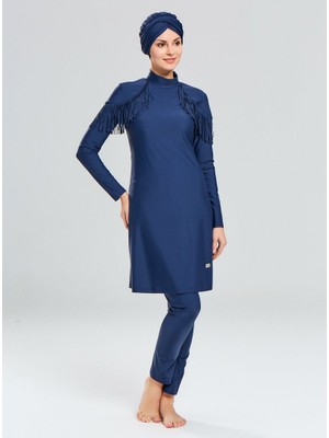 Tam Kapalı Mayo - Koyu Lacivert - Adasea