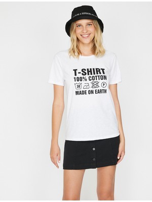 Koton Kadın Yazılı Baskılı T-Shirt